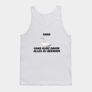 Gans, Gans dünnes Eis Sportsfreund - Deutsche Memes Tank Top